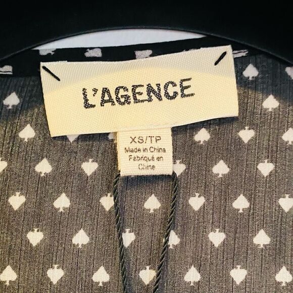 L’agence Tabitha Spade Print Ruffled Blouse Size XS - Picture 7 of 7